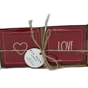 Rae Dunn Jewelry Boxes Red Set of 2 Embossed Artisan Collection by Magenta